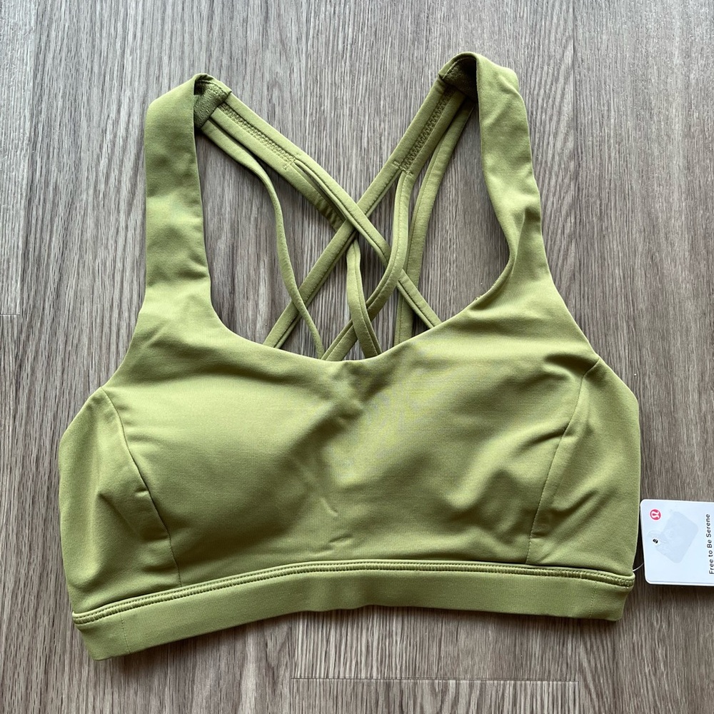 Lululemon Free To Be Serene Bra C/D cup Hazel Green Size 2 New With Tags